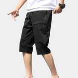 Short Cargo Long à Taille Élastique
