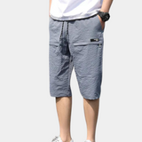 Short Cargo Long à Taille Élastique