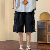 Short Cargo en Denim Coupe Large