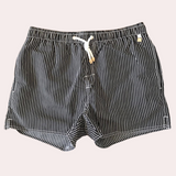 Short de Bain Rayé à Taille Élastique