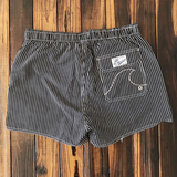Short de Bain Rayé à Taille Élastique