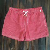 Short de Bain Rayé à Taille Élastique