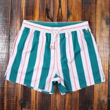 Short de Bain Rayé à Taille Élastique