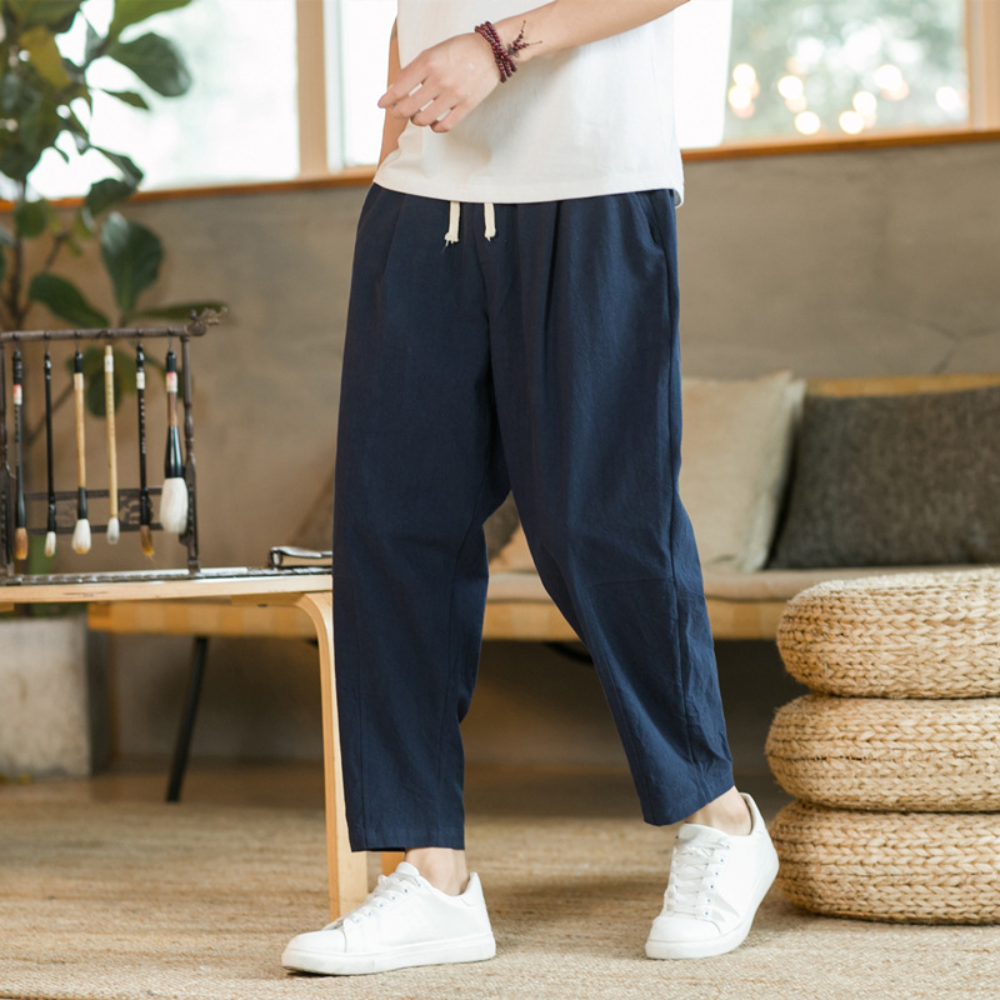 Pantalon Ample Minimaliste à Taille Élastique