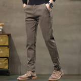 Pantalon Chino Effet Délavé Coupe Ajustée