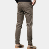Pantalon Chino Effet Délavé Coupe Ajustée