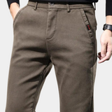 Pantalon Chino Effet Délavé Coupe Ajustée