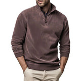 Pull Homme Col Montant Demi-Zip