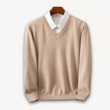Pull Homme Col V en Maille Fine