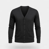 Cardigan Slim Fit en Coton pour Homme – Design Boutonné Minimaliste