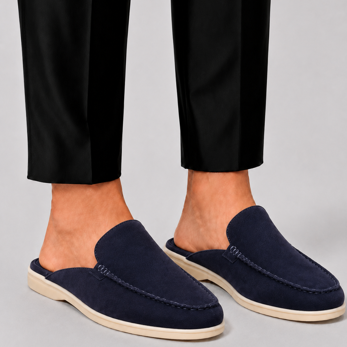 Mules Homme en Suédine à Enfiler