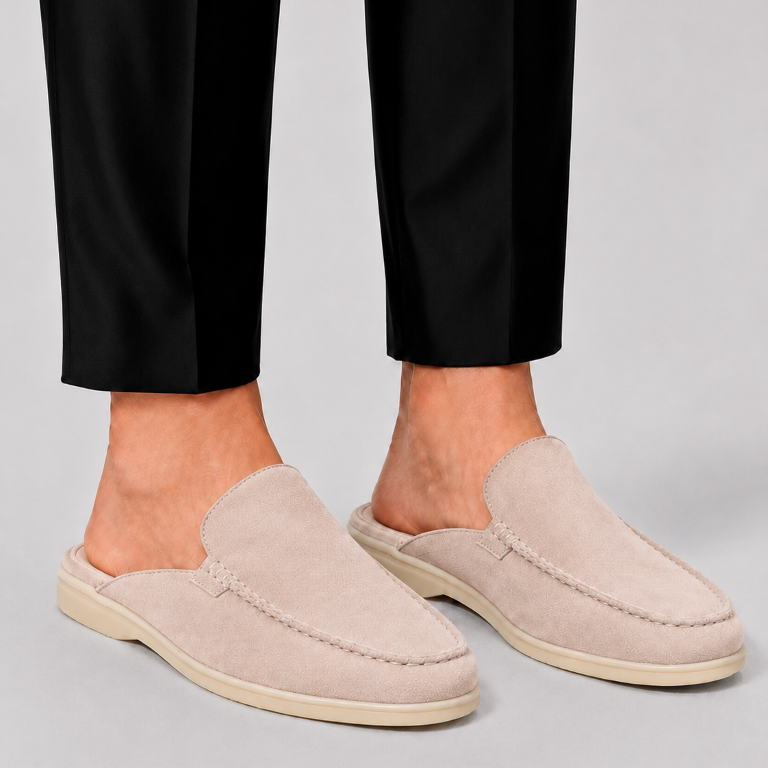 Mules Homme en Suédine à Enfiler