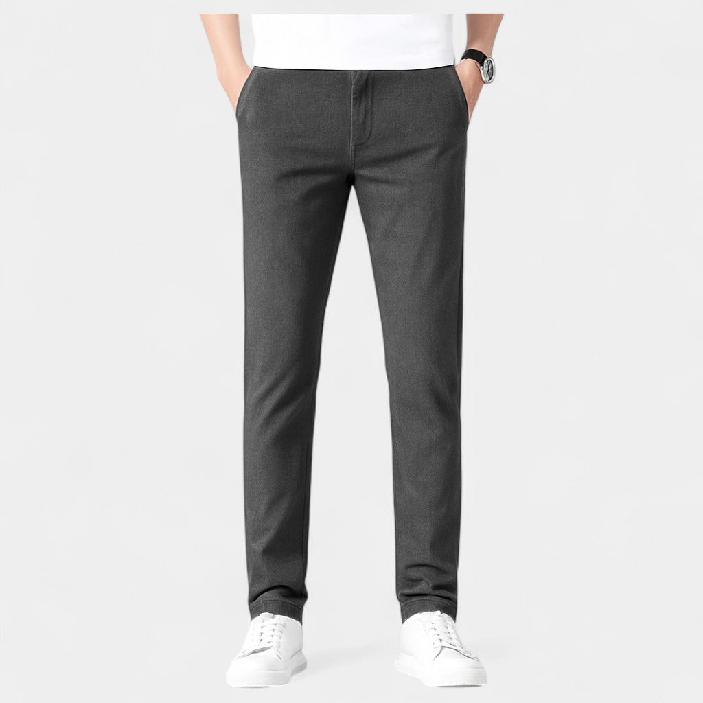 Pantalon homme coton slim - Jambe droite casual