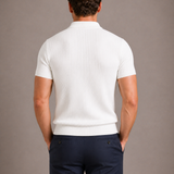 Polo Homme Tricoté à Col Zippé