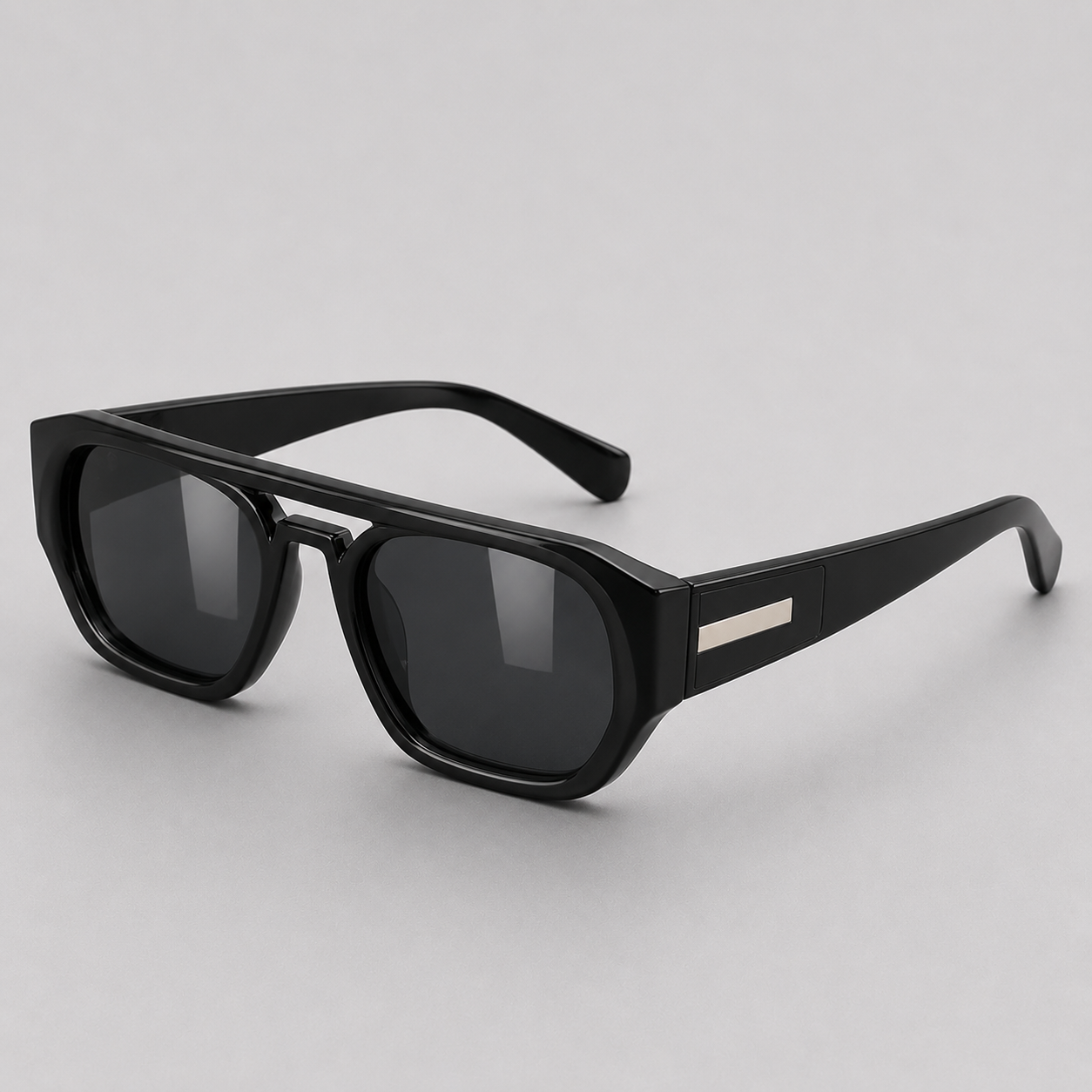 Lunettes de soleil rectangulaires homme verres teintés