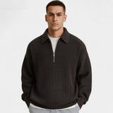 Sweat zippé pour homme en maille - Style ample et moderne
