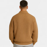 Sweat zippé pour homme en maille - Style ample et moderne