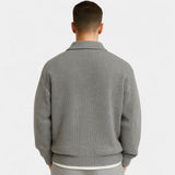 Sweat zippé pour homme en maille - Style ample et moderne