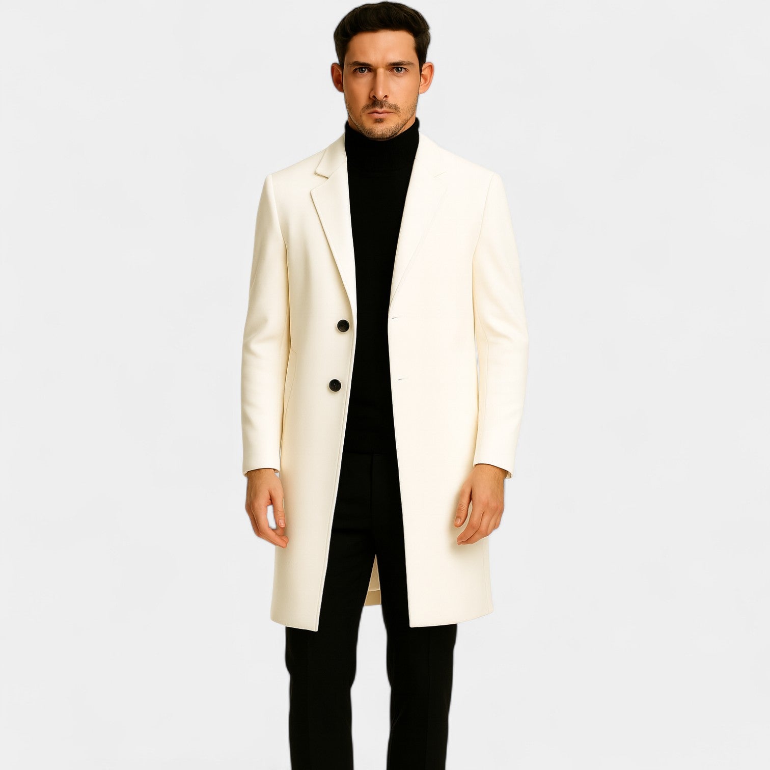 Manteau homme coton casual – Style coupe-vent mi-long