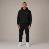 Ensemble de Confort Premium pour Hommes – Sweat à Capuche & Pantalons de Jogging – Noir