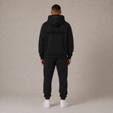 Ensemble de Confort Premium pour Hommes – Sweat à Capuche & Pantalons de Jogging – Noir