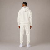 Ensemble Streetwear Premium pour Hommes 1977 – Sweat à Capuche & Pantalon de Jogging – Crème