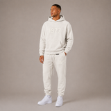 Ensemble Streetwear Premium pour Hommes 1977 – Sweat à Capuche & Pantalon de Jogging – Crème