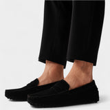 Mocassins homme cuir suédé - loafers slip-on casual