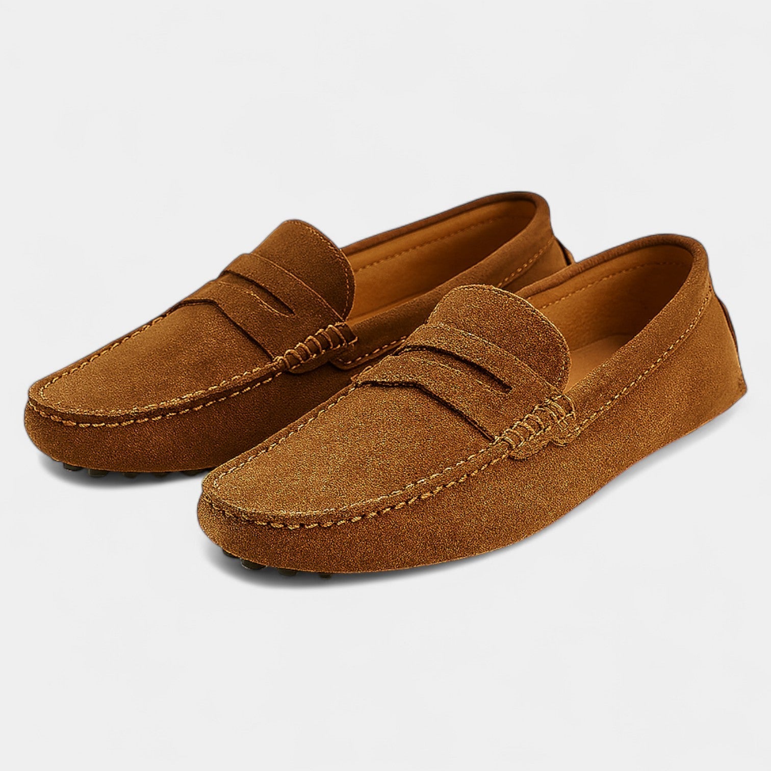 Mocassins homme cuir suédé - loafers slip-on casual