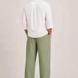Pantalon Homme en Lin à Coupe Droite