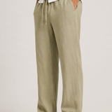 Pantalon Homme en Lin à Coupe Droite