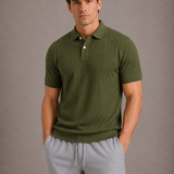 Polo Homme Tricoté à Manches Courtes