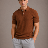 Polo Homme Tricoté à Manches Courtes
