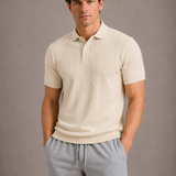 Polo Homme Tricoté à Manches Courtes