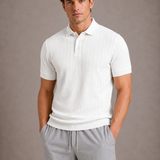 Polo Homme Tricoté à Manches Courtes