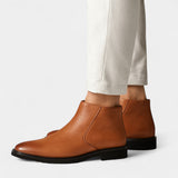 Bottes Hautes Homme Cuir – Classique Britannique Quotidien