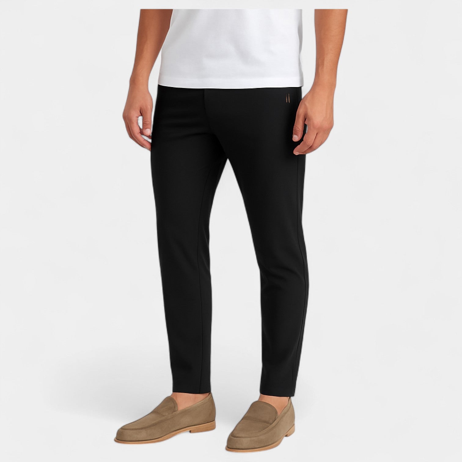 Pantalon homme en soie glacée – Taille haute confort absolu