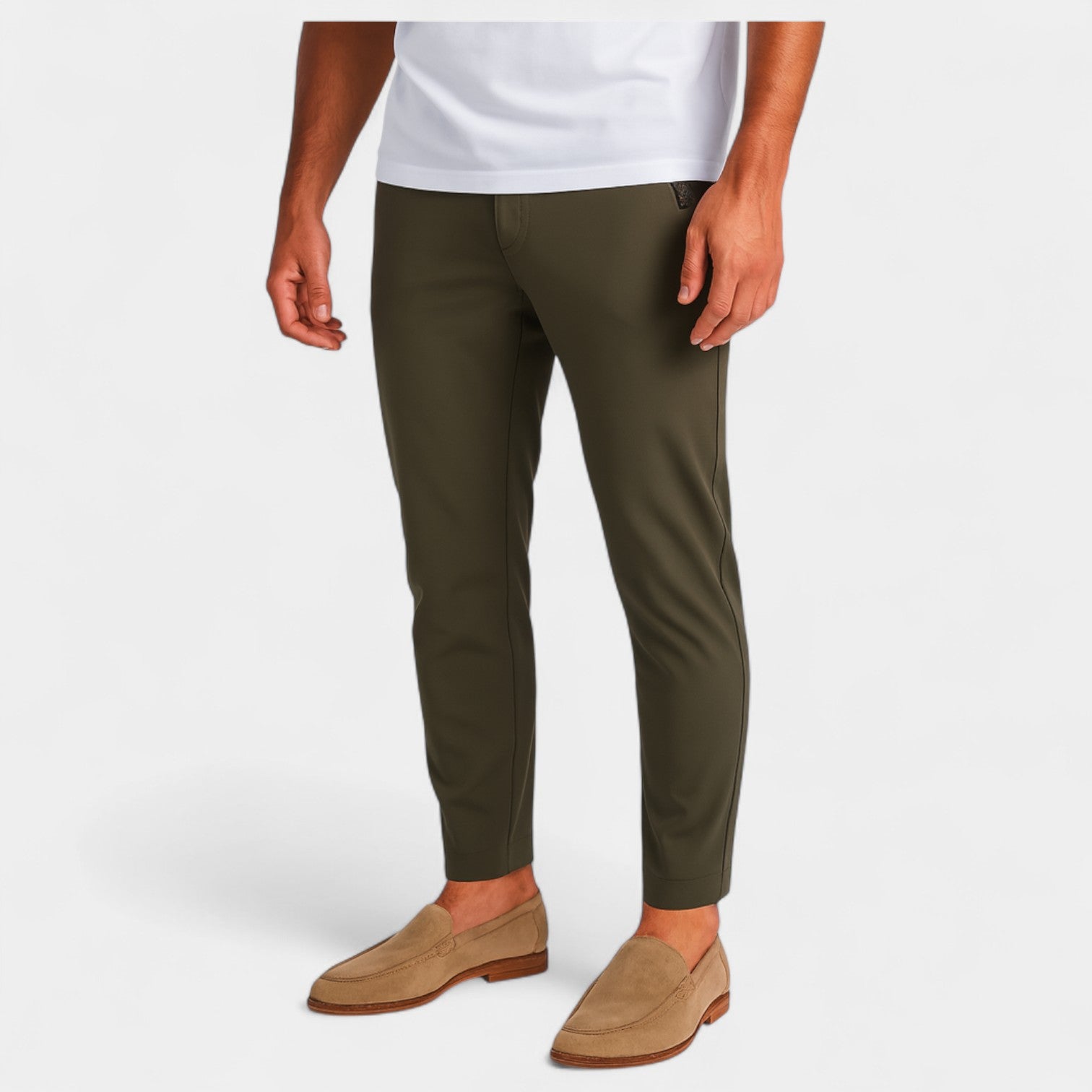 Pantalon homme en soie glacée – Taille haute confort absolu