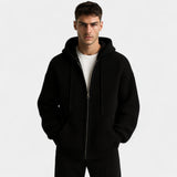 Gilet zippé à capuche pour homme en maille – Élégance décontractée sophistiquée