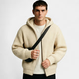 Gilet zippé à capuche pour homme en maille – Élégance décontractée sophistiquée