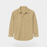 Chemise homme coton manches longues – brossée ajustée casual