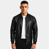 Veste en cuir homme style coréen – coupe minimaliste
