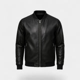 Veste en cuir homme style coréen – coupe minimaliste