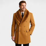 Veste homme mi-longue col polo en laine – raffinée, ajustée, silhouette hivernale