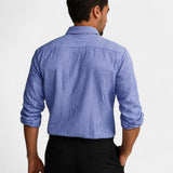 Cotton Chemise Rayée - Riviera Fit