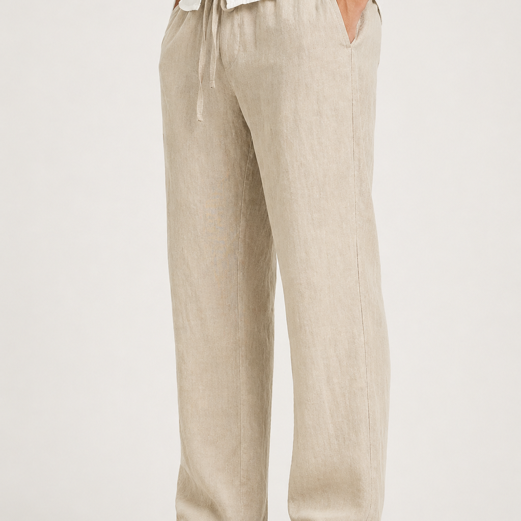 Pantalon Homme en Lin Coupe Droite