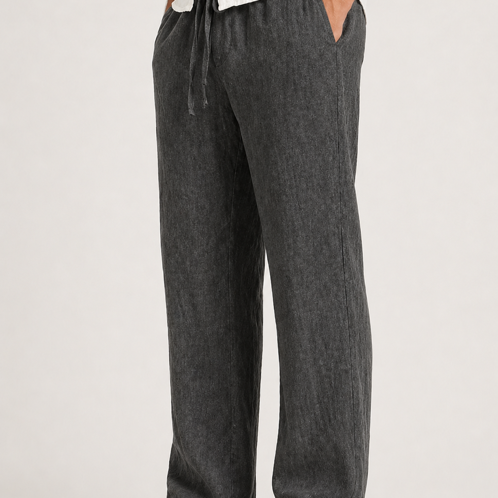 Pantalon Homme en Lin Coupe Droite