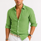 Chemise Homme en Lin à Manches Longues