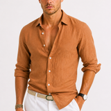 Chemise Homme en Lin à Manches Longues