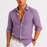 Chemise Homme en Lin à Manches Longues